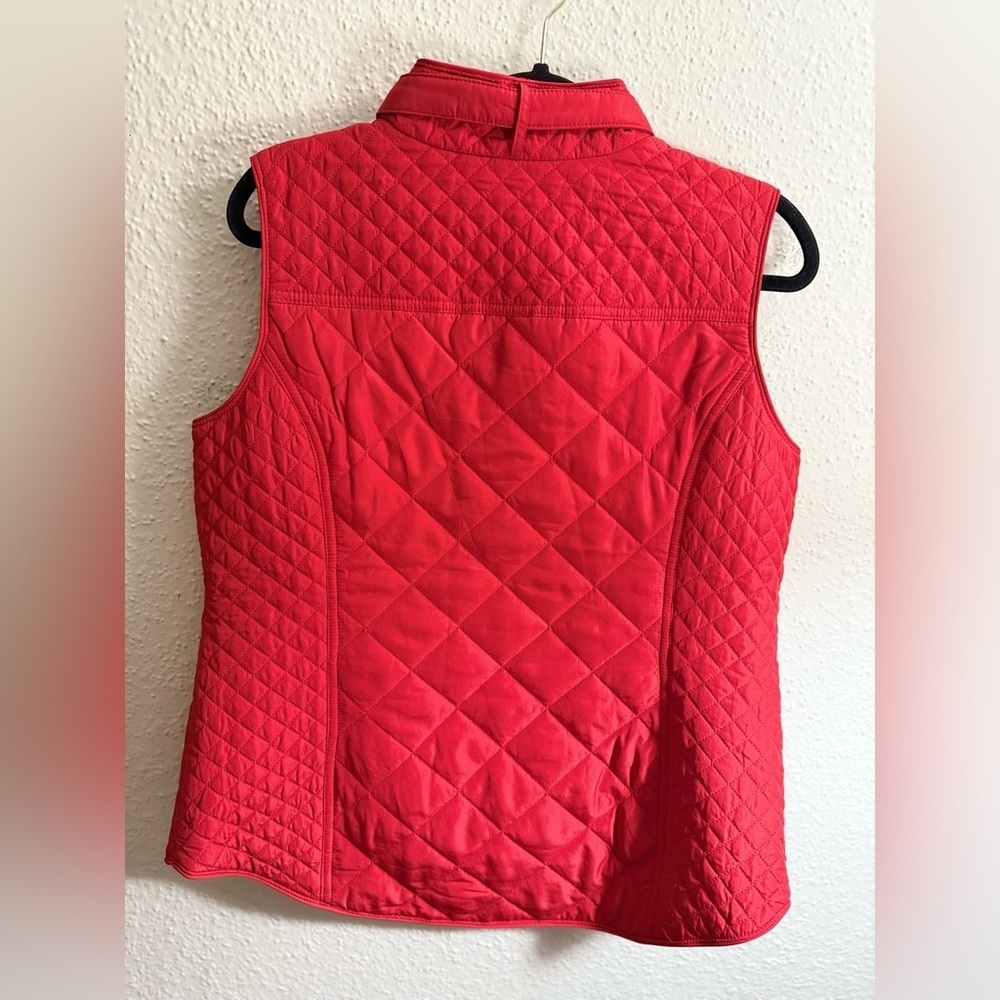 Crown & Ivy Women’s Quilted Puffer Vest Red Size PL Petite Large - Picture 9 of 9
